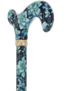 FashionStix Blue Bloom Succulents: Adjustable Designer Cane