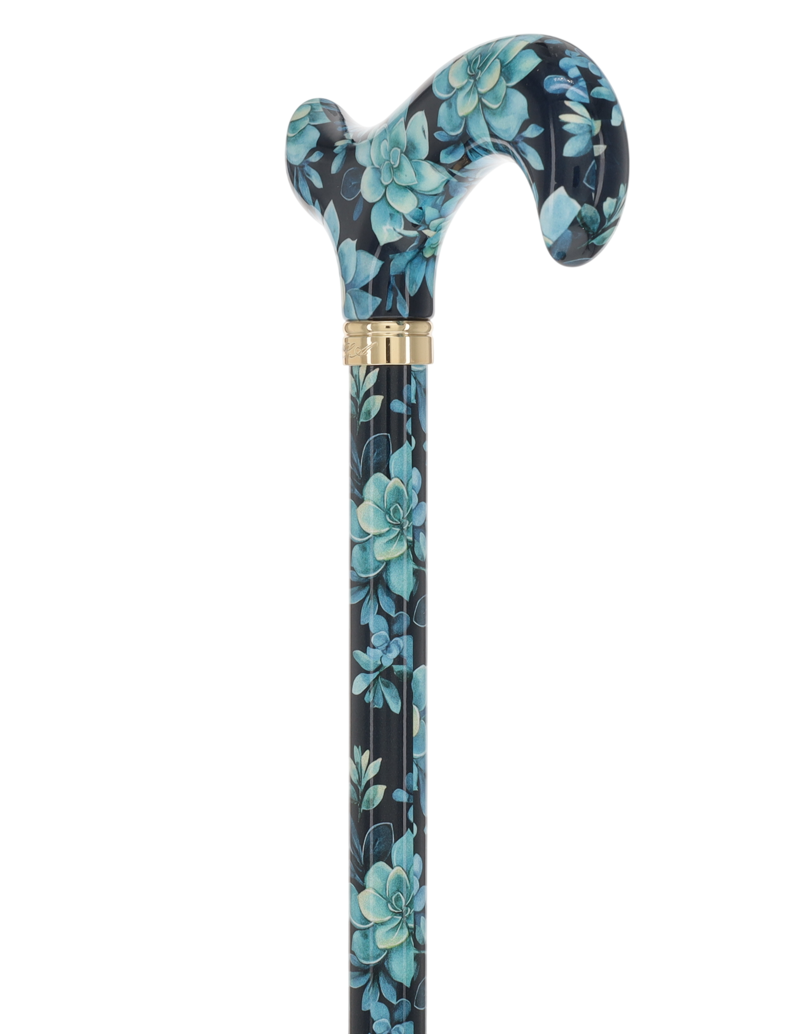 FashionStix Blue Bloom Succulents: Adjustable Designer Cane