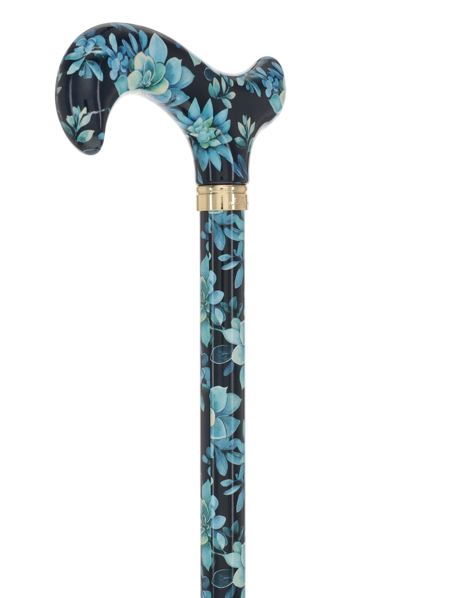 FashionStix Blue Bloom Succulents: Adjustable Designer Cane