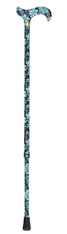 FashionStix Blue Bloom Succulents: Adjustable Designer Cane