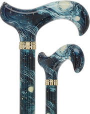 The Stellar Universe Designer Cane:  Patterned Derby Handle