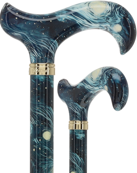 The Stellar Universe Designer Cane:  Patterned Derby Handle