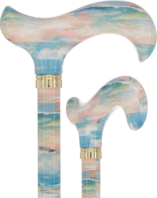 Impressions of the Sea Designer Cane:  Patterned Derby Handle