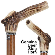 Exclusive Genuine Deer Stag Horn Cane with Ovangkol Wood Shaft