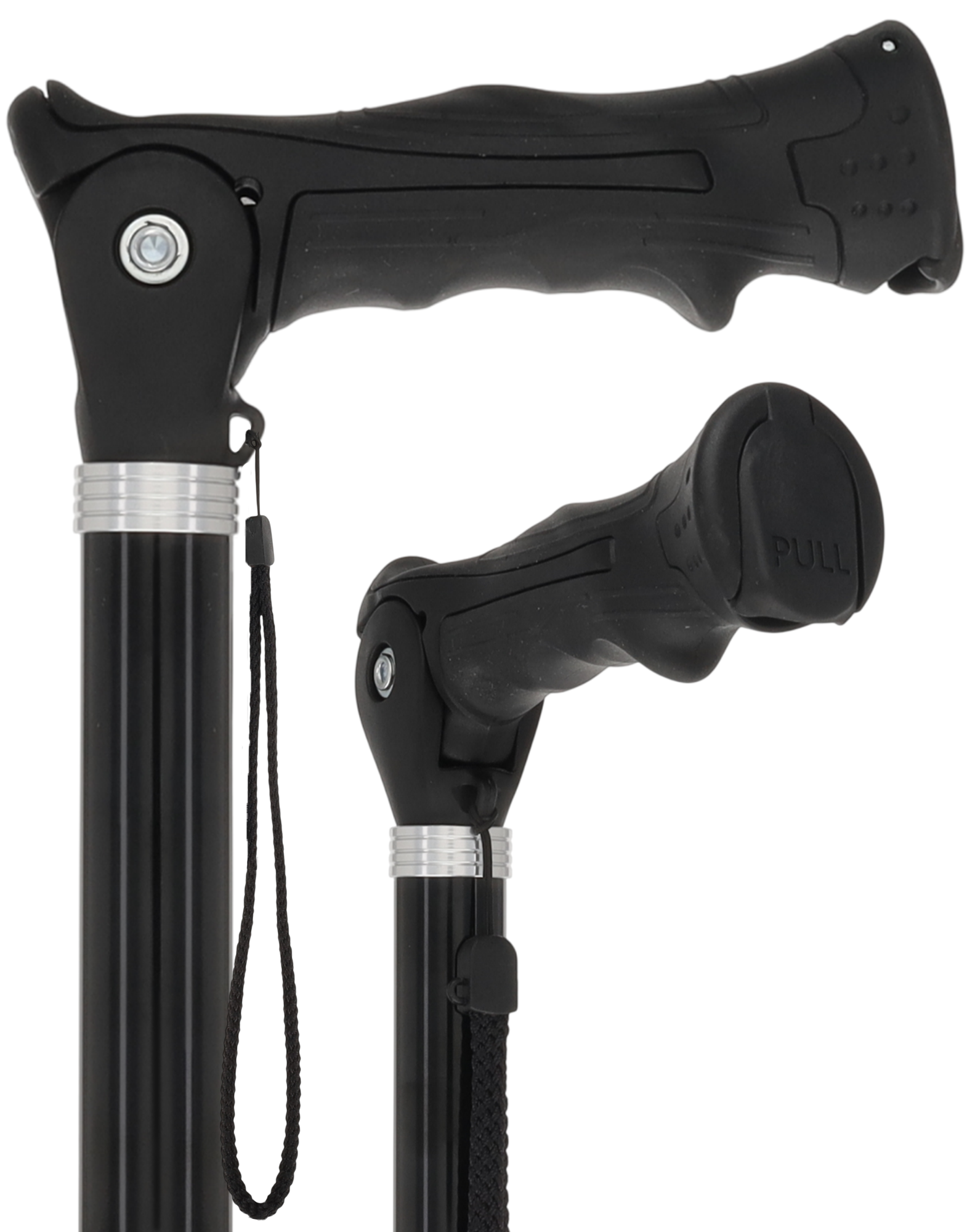 Black Adjustable Walking Hiking Staff