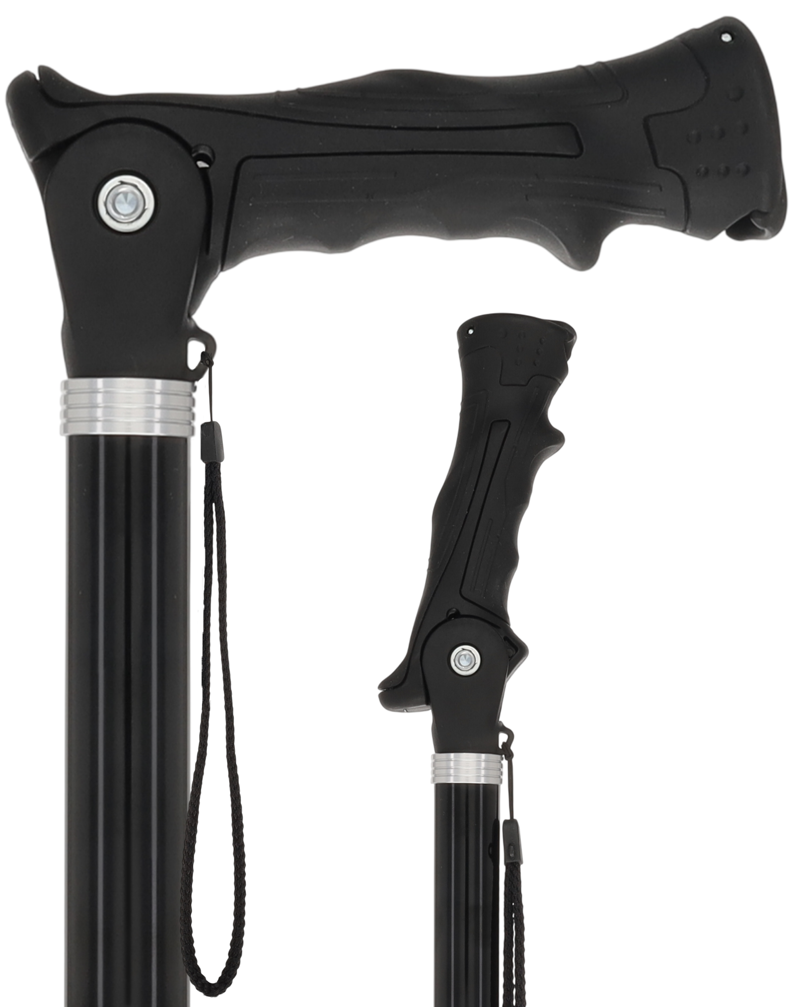 Black Adjustable Walking Hiking Staff