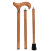 Luxury Oak Derby Cane - 3 Piece & Brass Embossed Collar