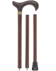Scratch and Dent 3-Piece - Luxury Wenge Pewter Collar Derby Cane V3174