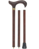 Luxury Wenge Derby Cane - 3-Piece with Brass Collar