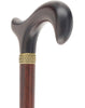 Luxury Wenge Derby Cane - 3-Piece with Brass Collar