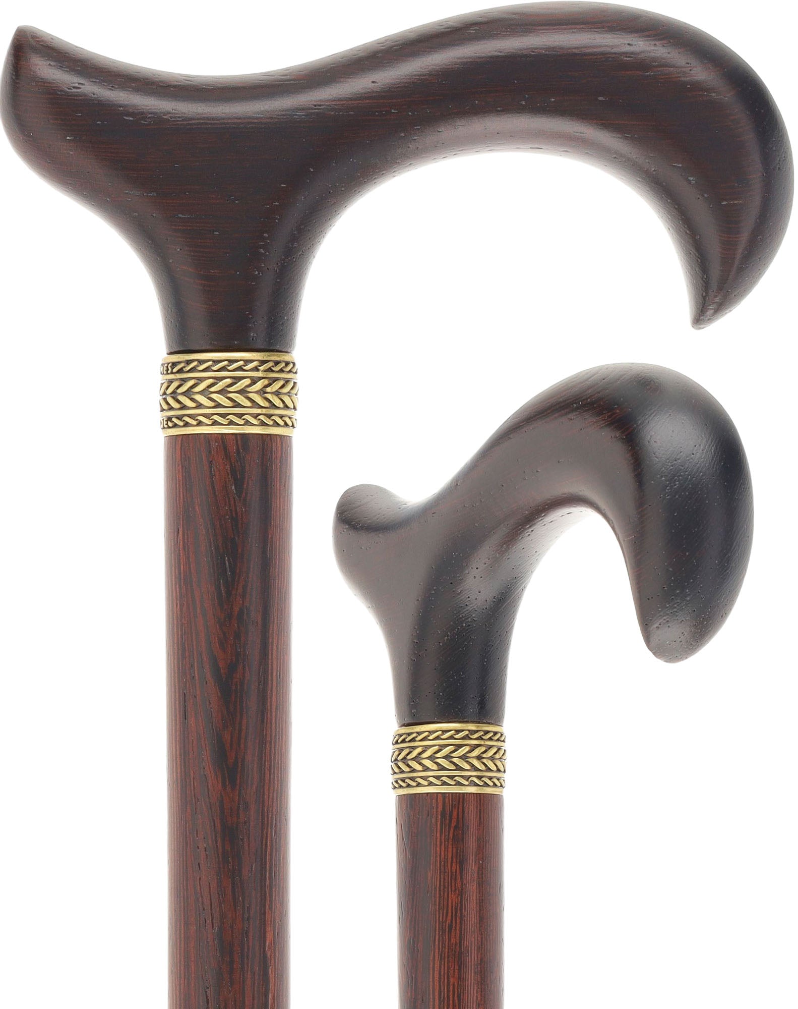 3-Piece - Luxury Wenge Pewter Collar Derby Cane
