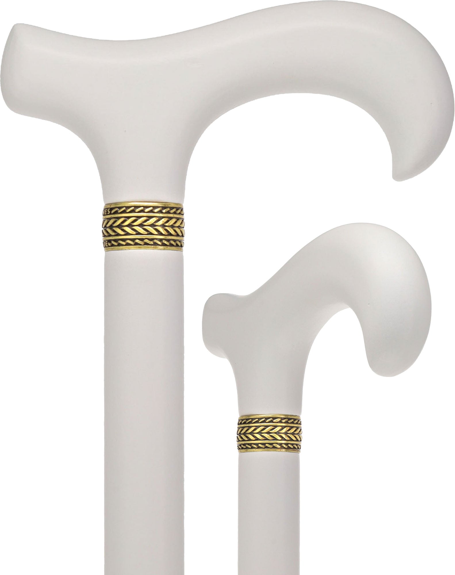 Super Strong Derby Handle Cane - Ash Wood, Pewter Wheat Collar, Matching Stain, 3 Color Options