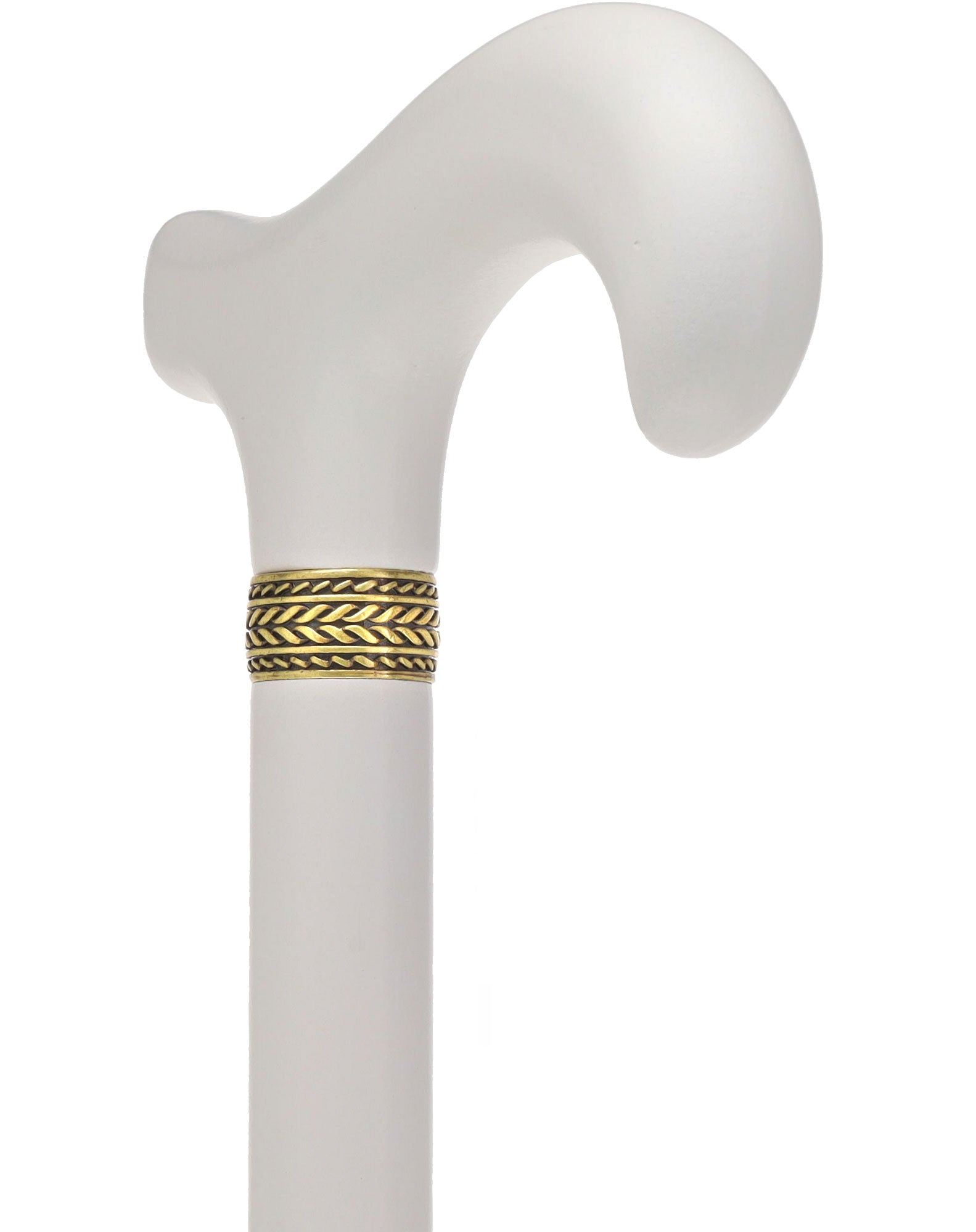 Super Strong Derby Handle Cane - Ash Wood, Pewter Wheat Collar, Matching Stain, 3 Color Options
