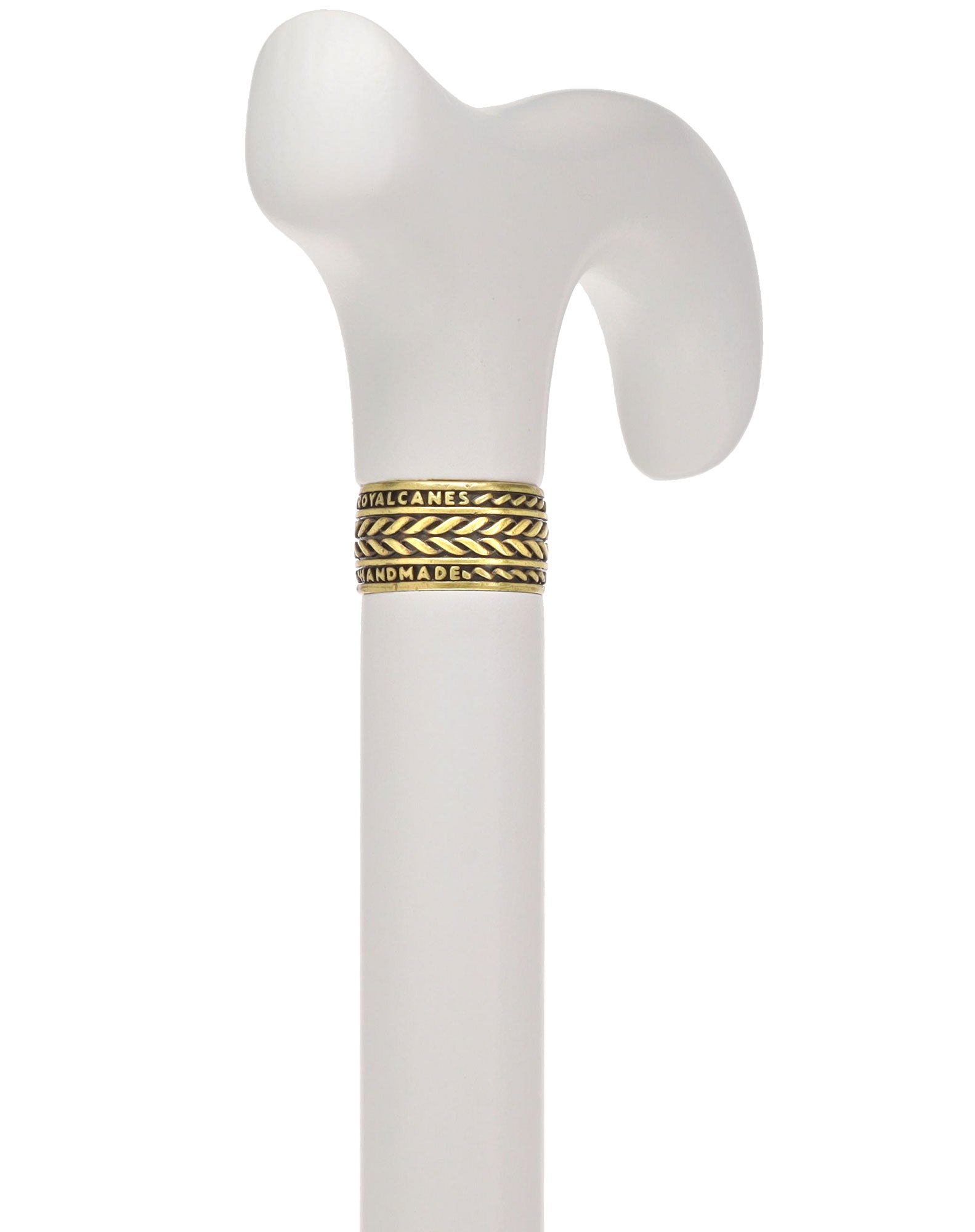 Super Strong Derby Handle Cane - Ash Wood, Pewter Wheat Collar, Matching Stain, 3 Color Options