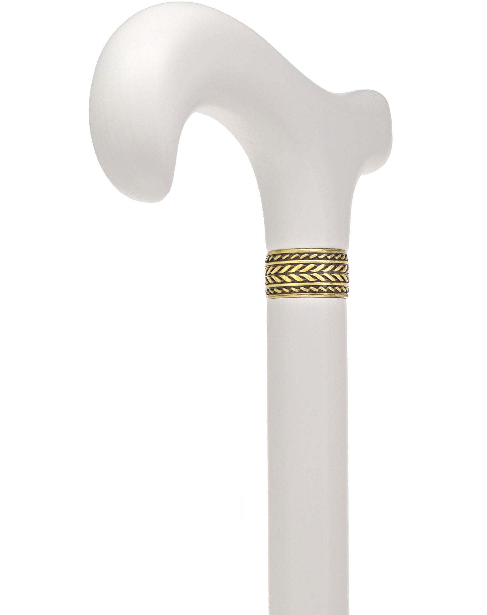 Super Strong Derby Handle Cane - Ash Wood, Pewter Wheat Collar, Matching Stain, 3 Color Options