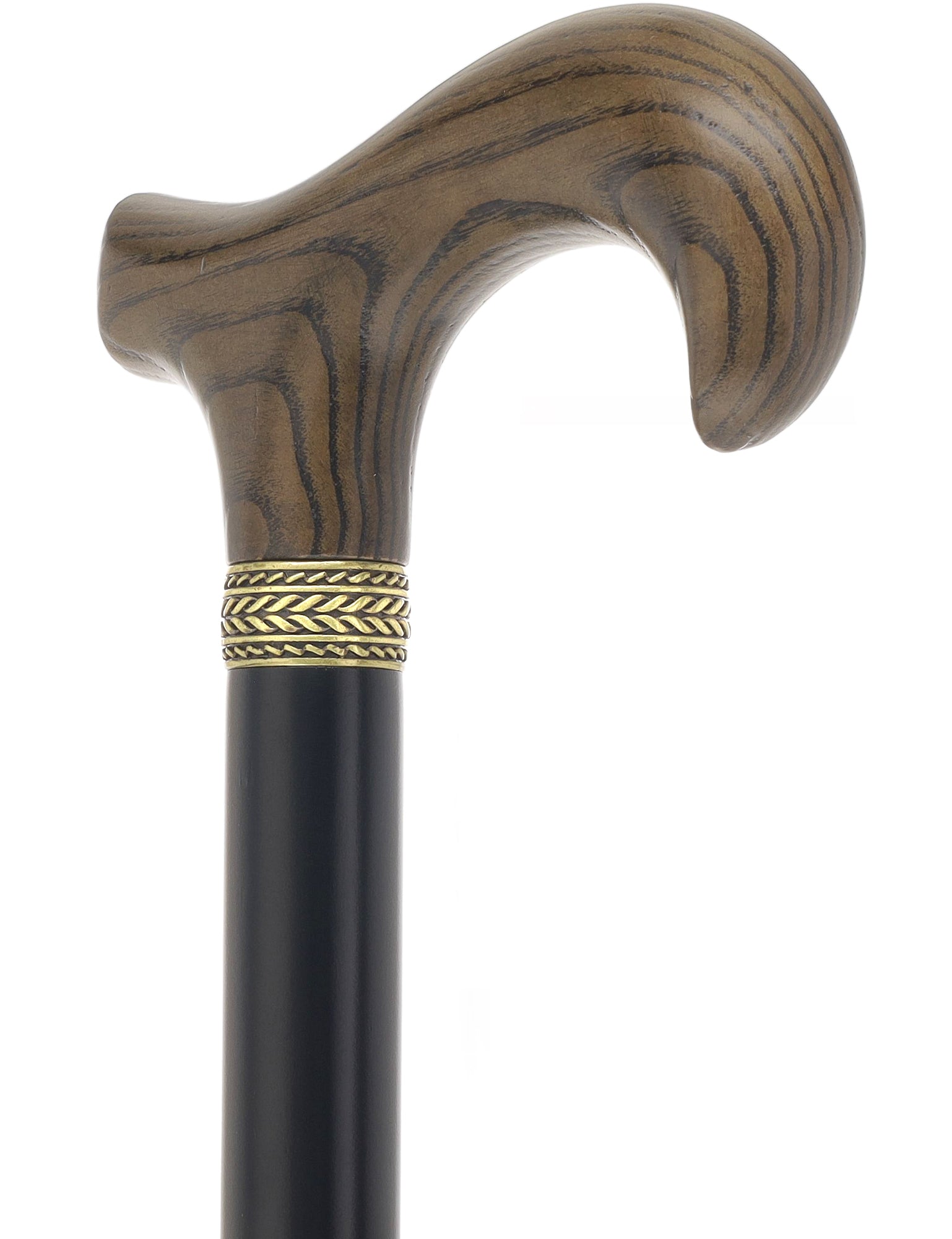Royal Canes Standard Size Classic Derby: Wood-Stained, Pewter Collar, 6 Color Options