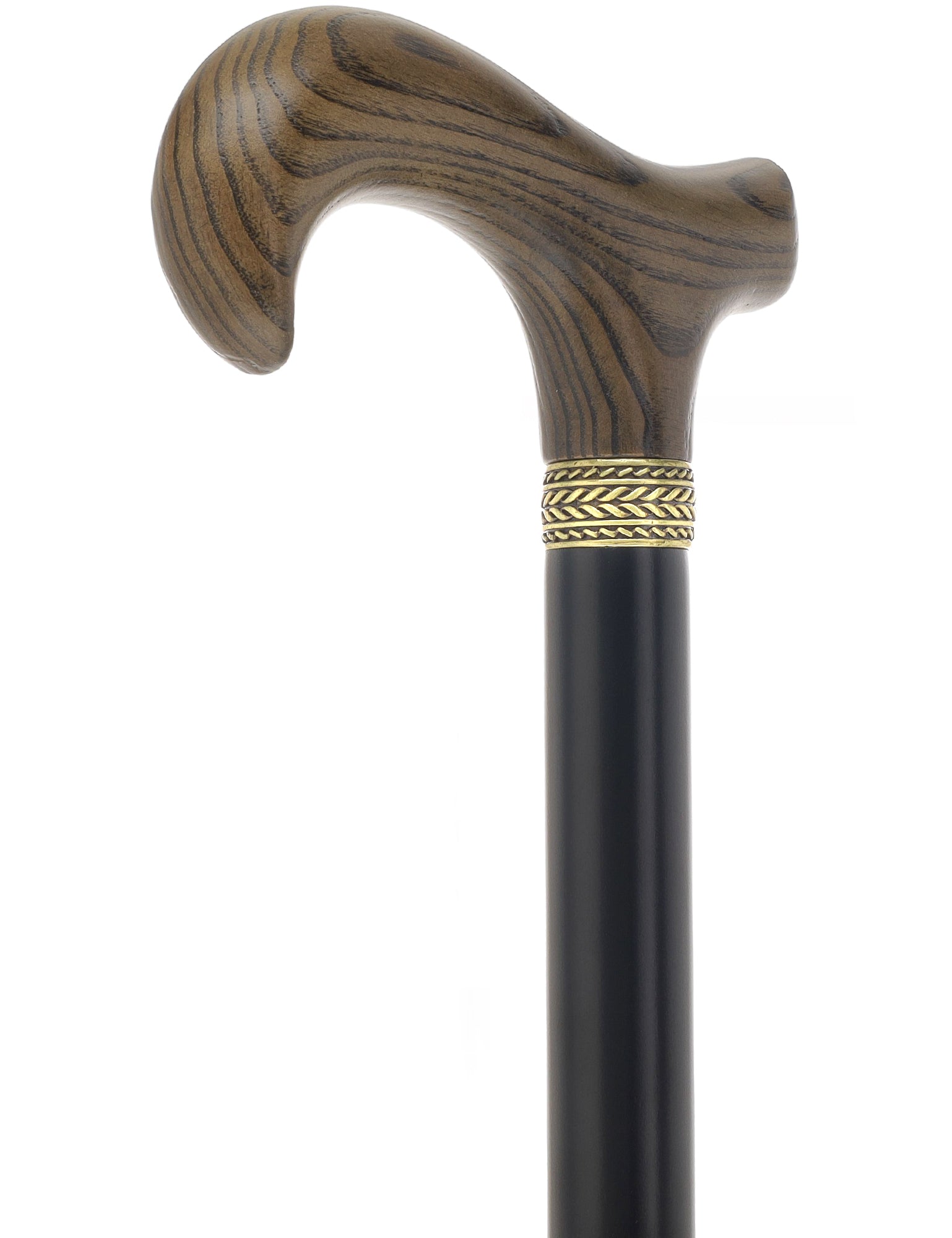 Royal Canes Standard Size Classic Derby: Wood-Stained, Pewter Collar, 6 Color Options