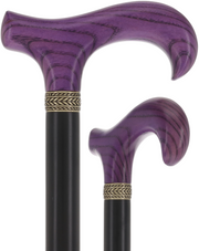Derby Handle - XL Size - Extra Long & Strong (Purple, Black, Pewter Collar)