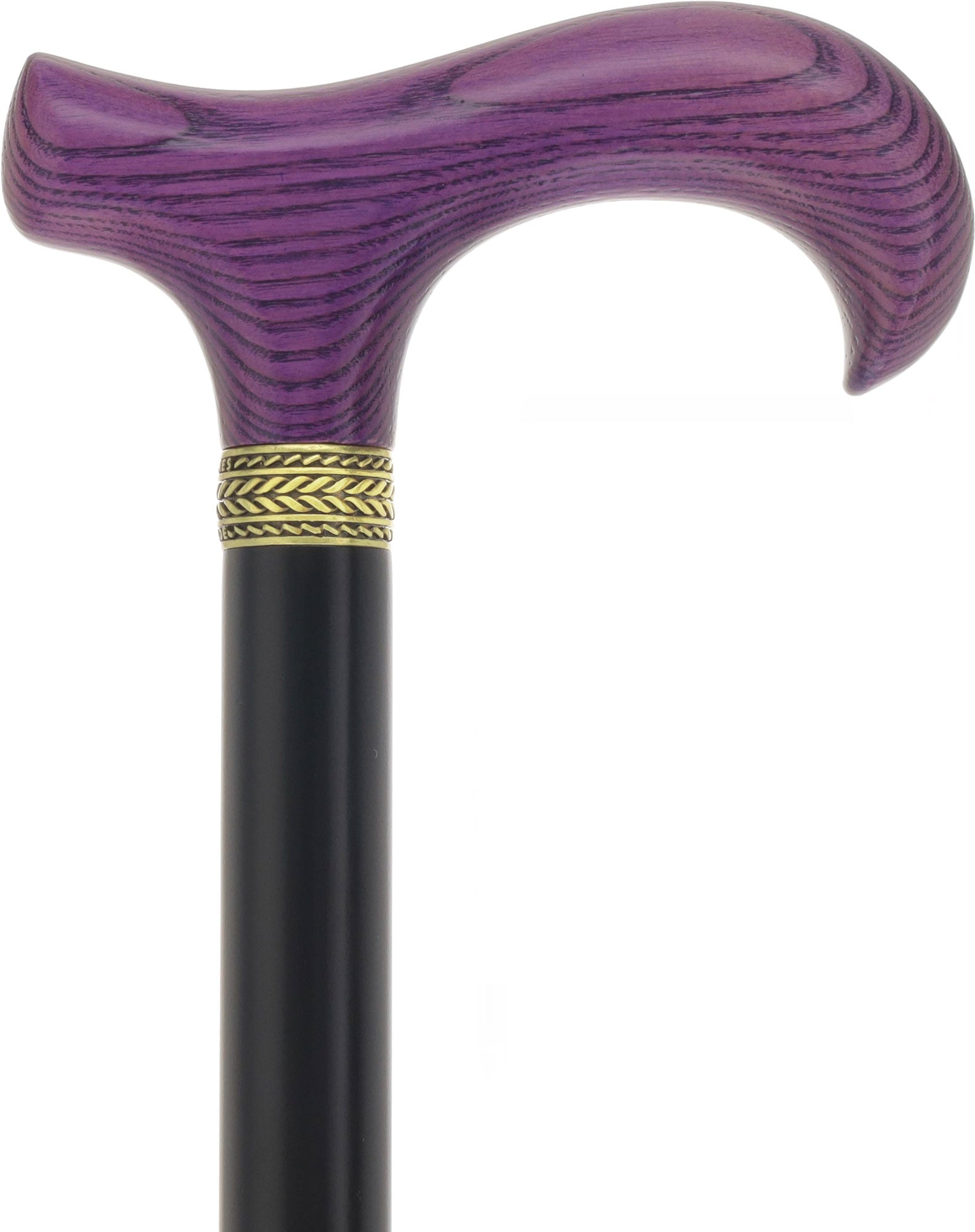 Royal Canes Standard Size Classic Derby: Wood-Stained, Pewter Collar, 6 Color Options