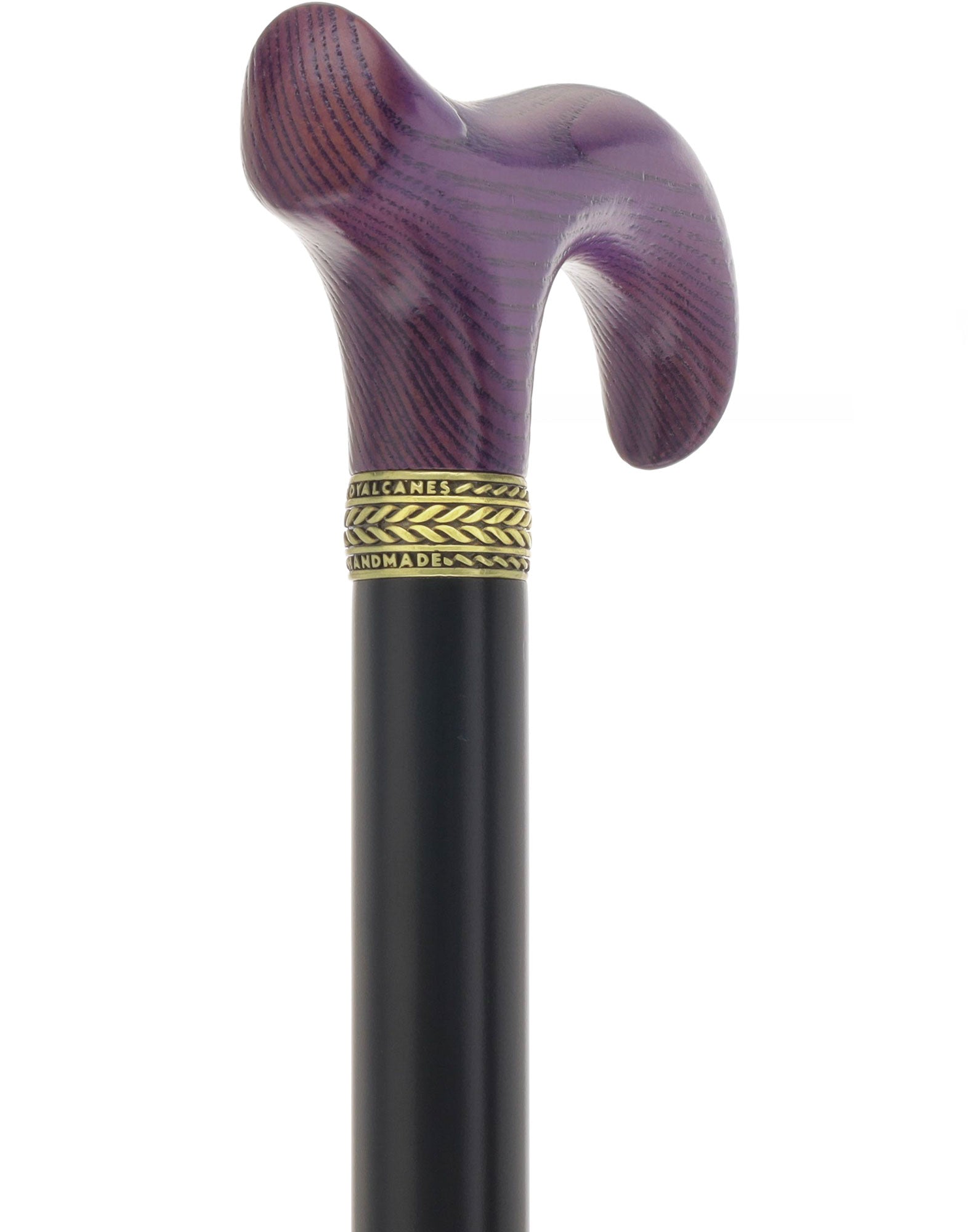 Royal Canes Standard Size Classic Derby: Wood-Stained, Pewter Collar, 6 Color Options
