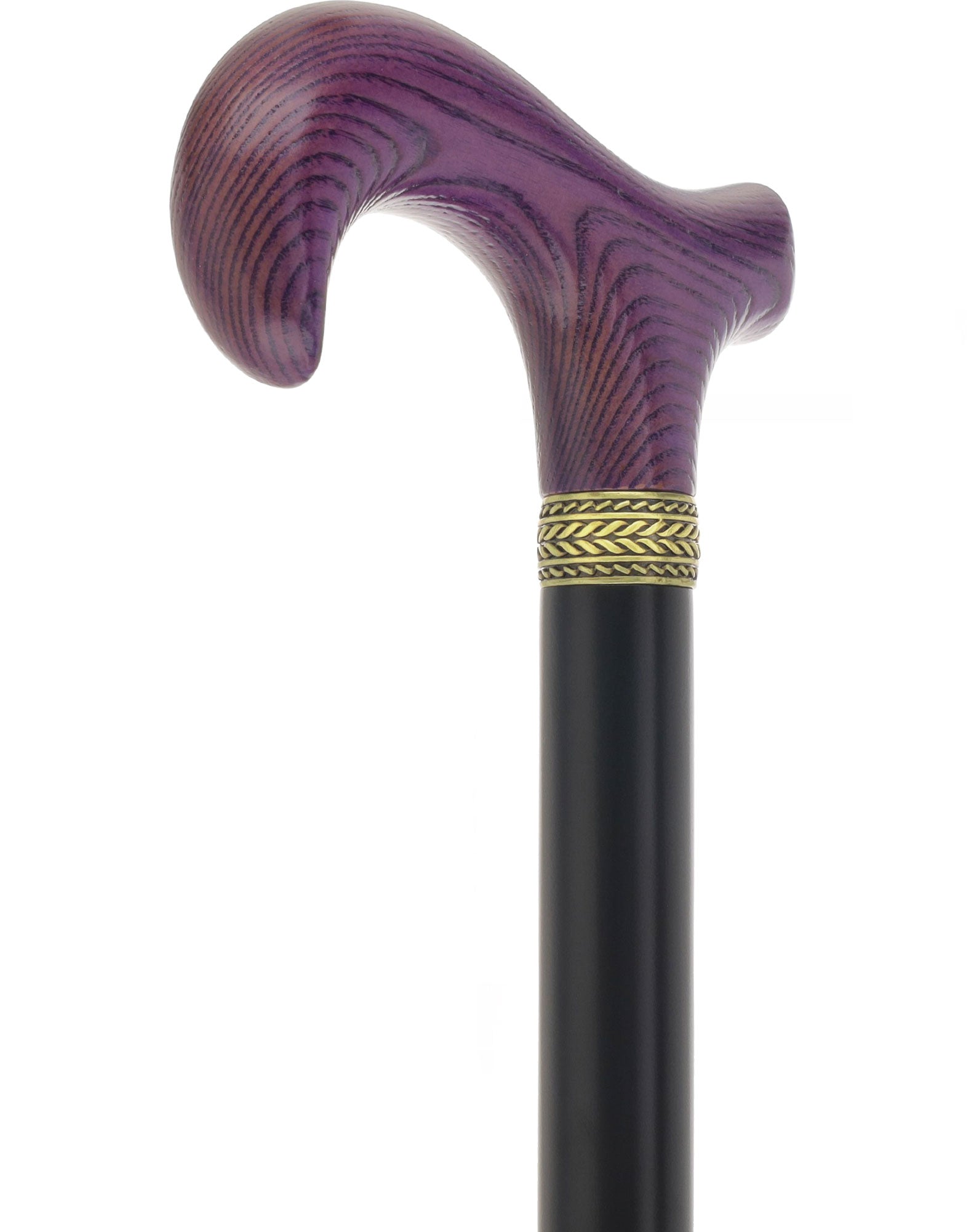 Royal Canes Standard Size Classic Derby: Wood-Stained, Pewter Collar, 6 Color Options