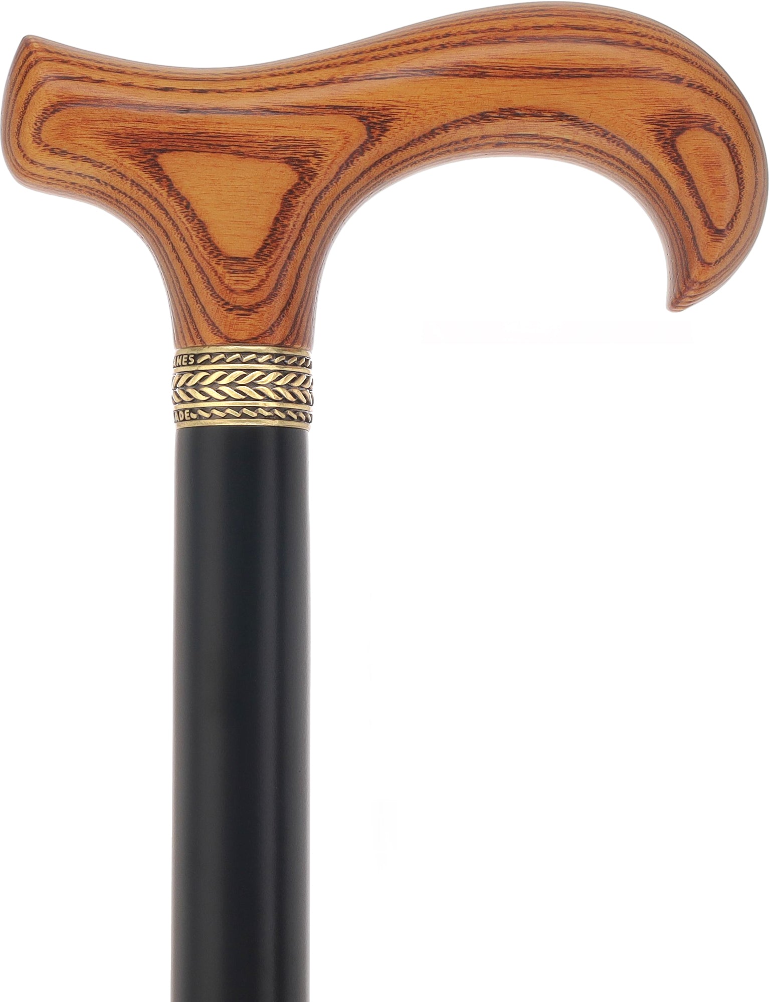 Royal Canes Standard Size Classic Derby: Wood-Stained, Pewter Collar, 6 Color Options