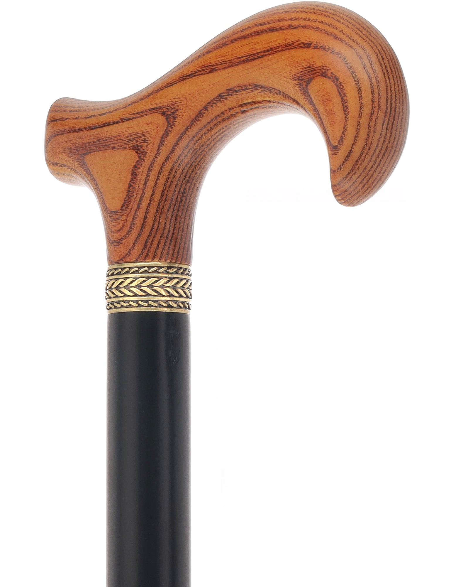 Royal Canes Standard Size Classic Derby: Wood-Stained, Pewter Collar, 6 Color Options