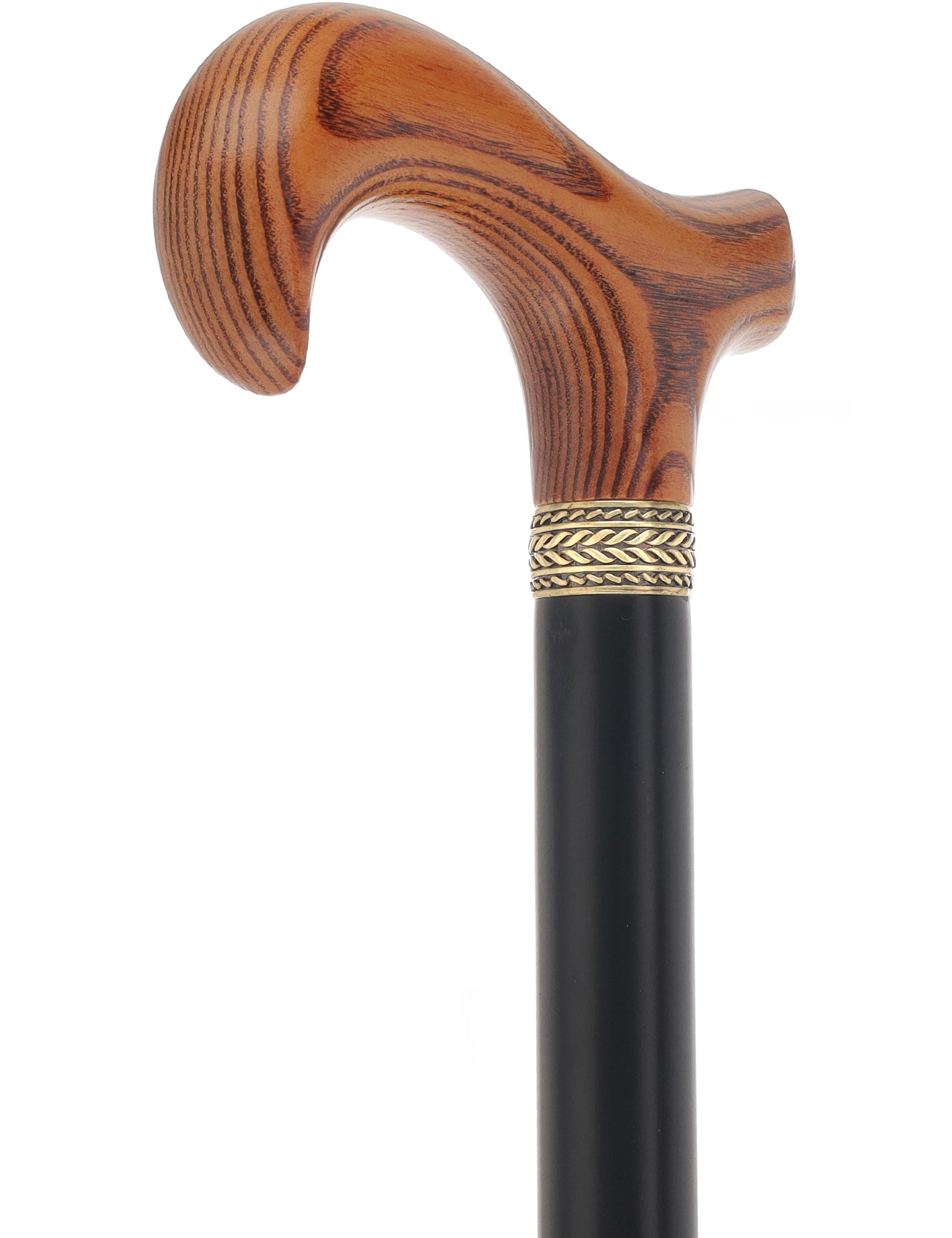 Royal Canes Standard Size Classic Derby: Wood-Stained, Pewter Collar, 6 Color Options