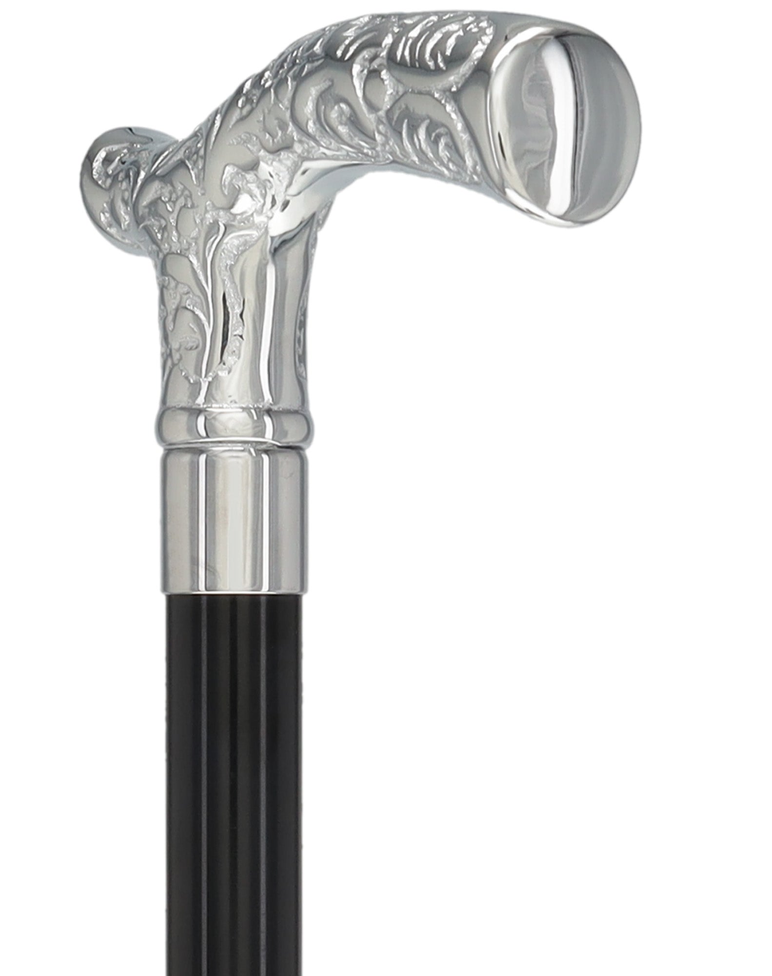 Fritz Premium Chrome Brass Cane: Laser-Etched Custom Shaft