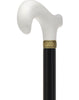 Sleek White Derby Handle: Beechwood Shaft with Polished Finish