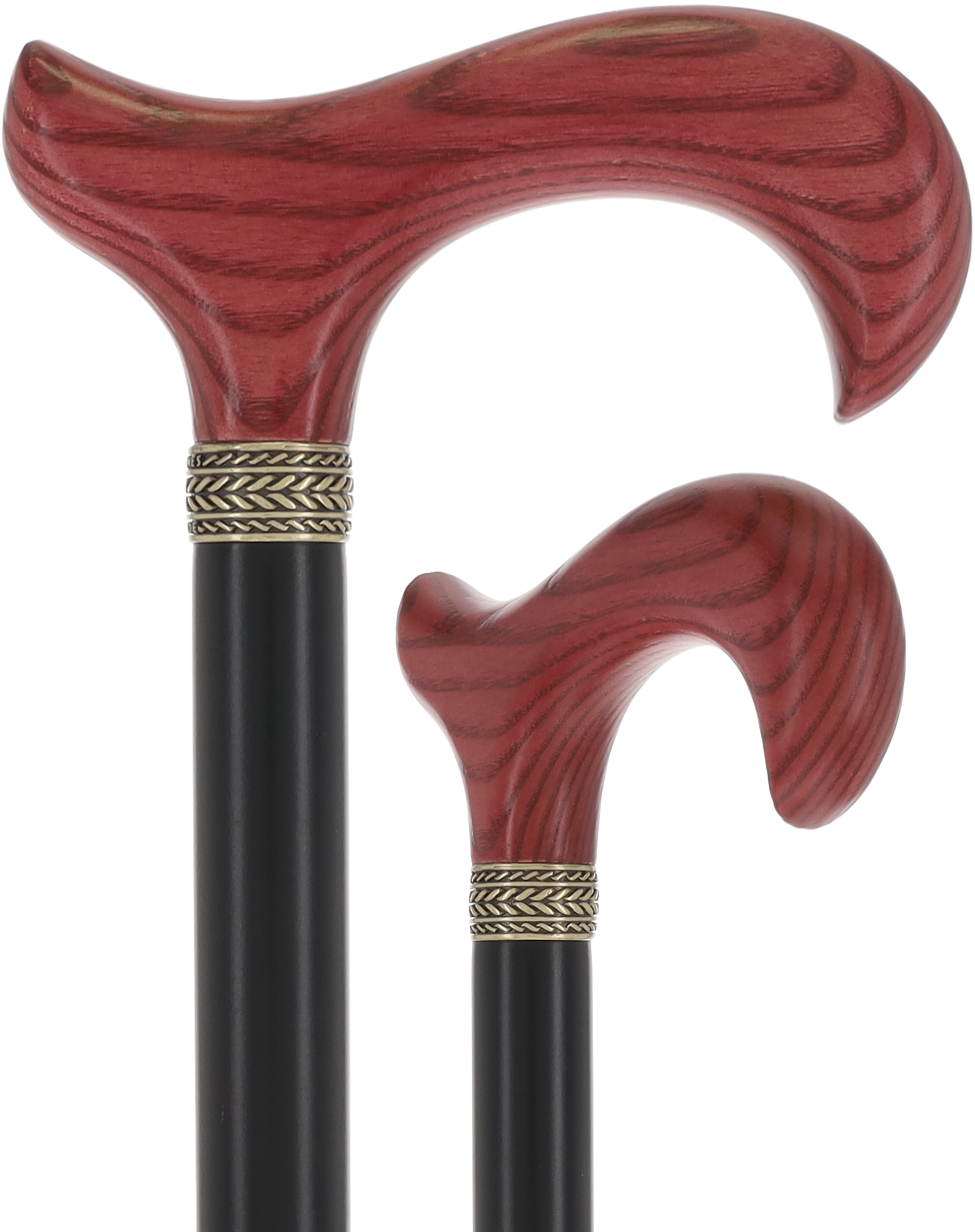Royal Canes Standard Size Classic Derby: Wood-Stained, Pewter Collar, 6 Color Options