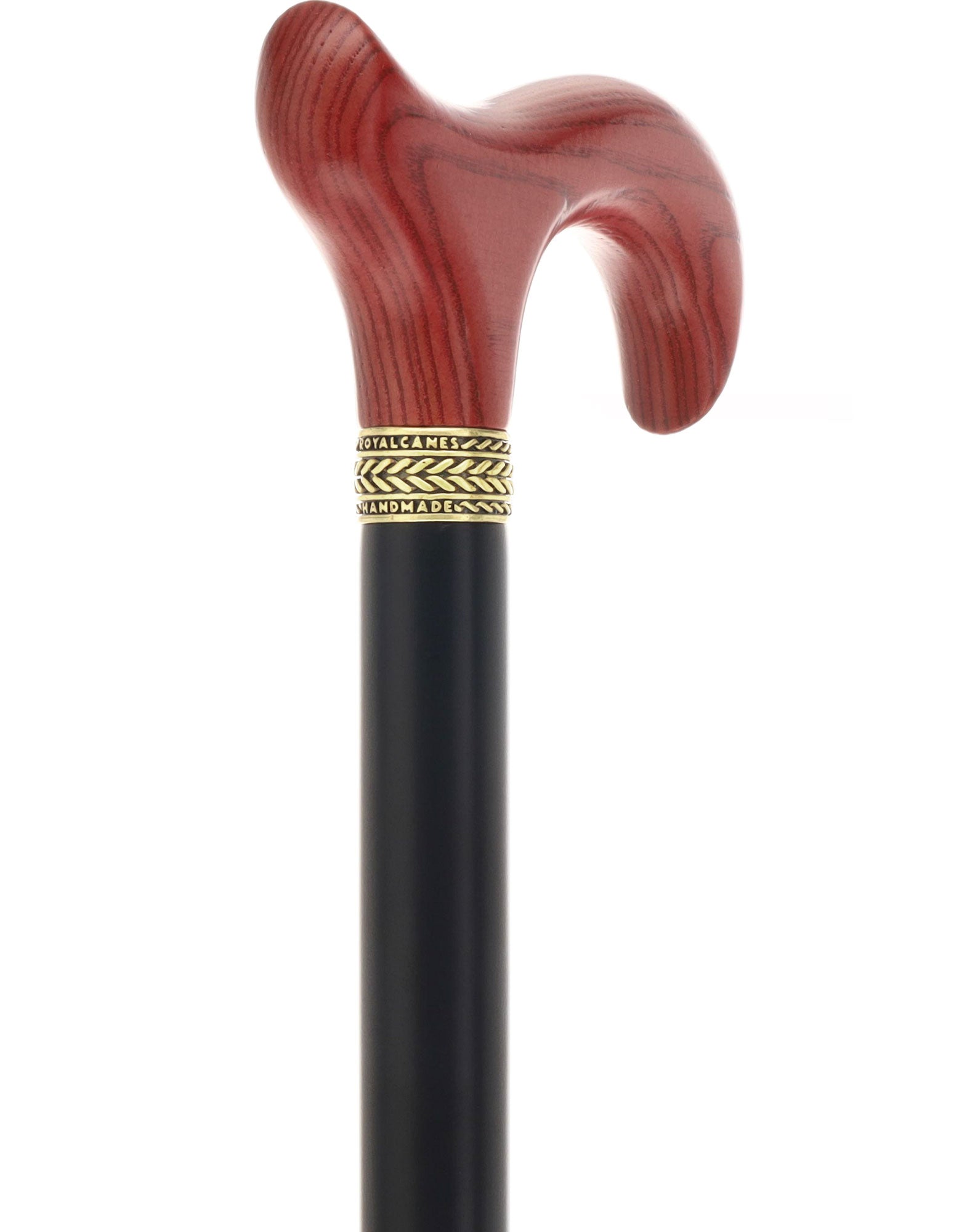 Royal Canes Standard Size Classic Derby: Wood-Stained, Pewter Collar, 6 Color Options