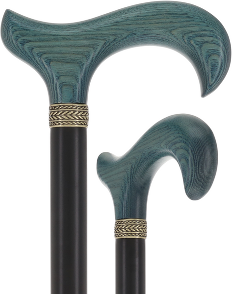Derby Handle - Standard Size (Blue, Black, Pewter Collar)