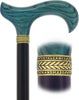 Extra Strong Blue Denim Derby Cane: Ash Wood, Brass