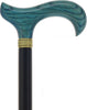 Extra Strong Blue Denim Derby Cane: Ash Wood, Brass