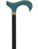 Extra Strong Blue Denim Derby Cane: Ash Wood, Brass