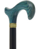 Extra Strong Blue Denim Derby Cane: Ash Wood, Brass