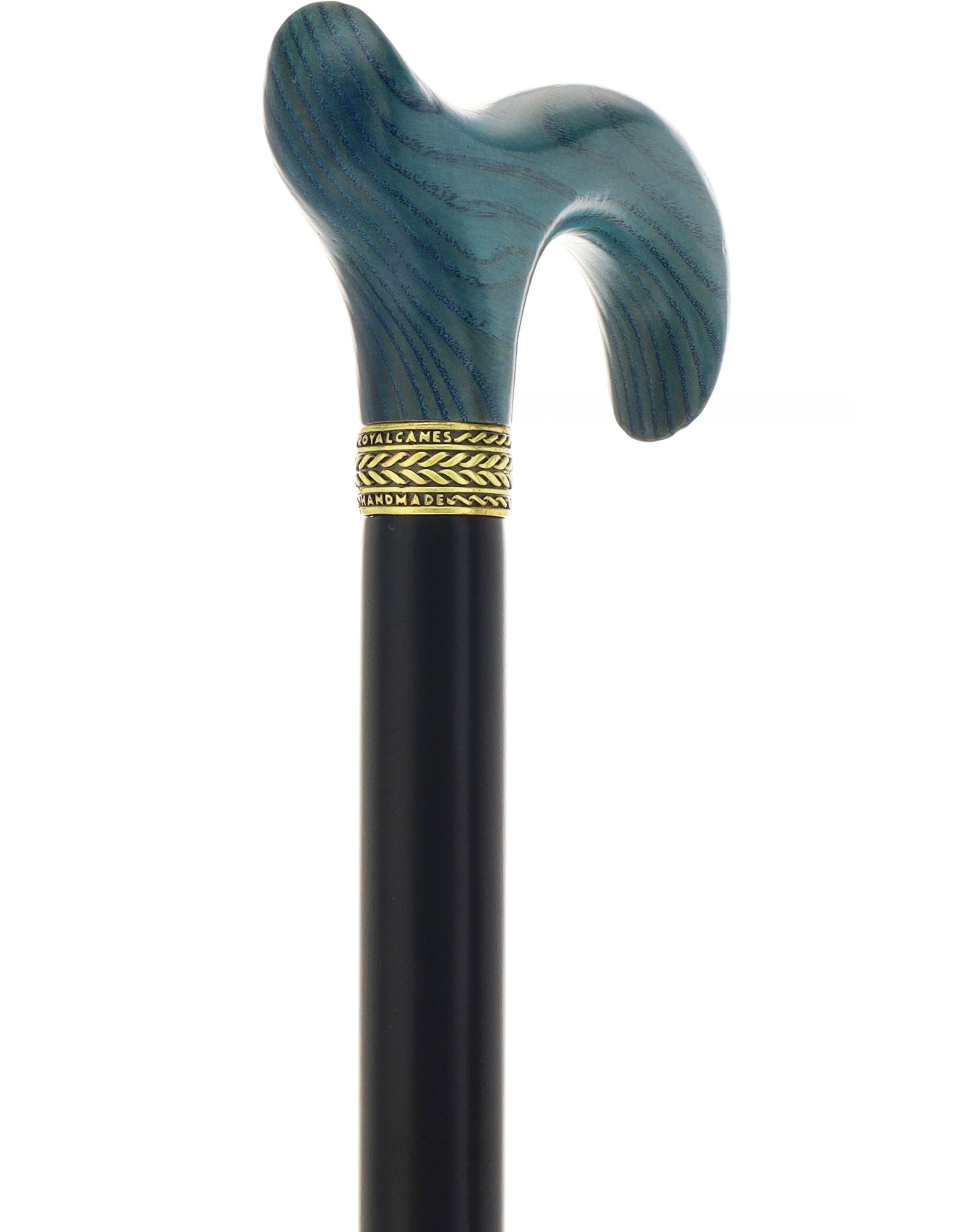 Royal Canes Standard Size Classic Derby: Wood-Stained, Pewter Collar, 6 Color Options