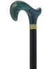 Extra Strong Blue Denim Derby Cane: Ash Wood, Brass