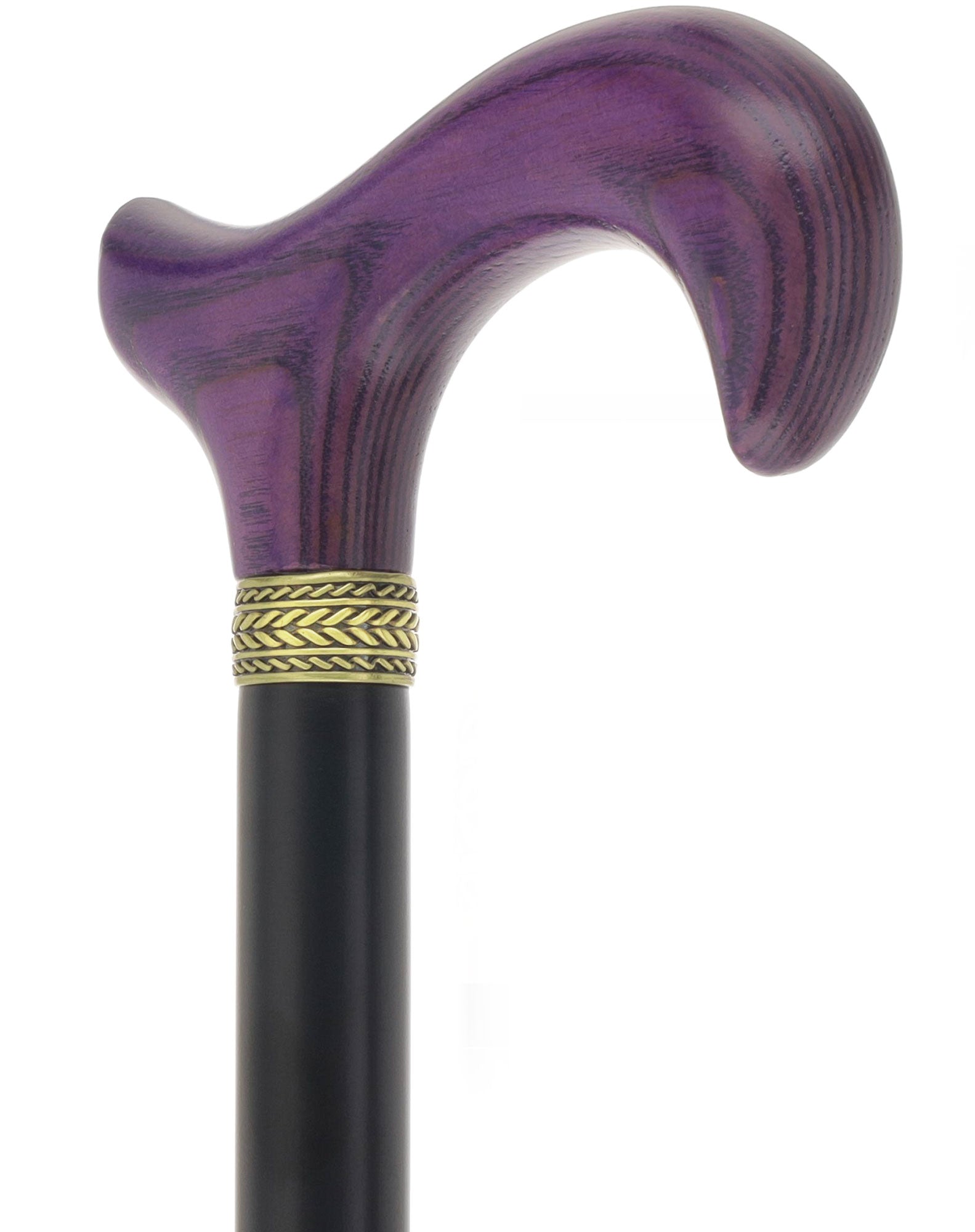 Royal Canes Standard Size Classic Derby: Wood-Stained, Pewter Collar, 6 Color Options