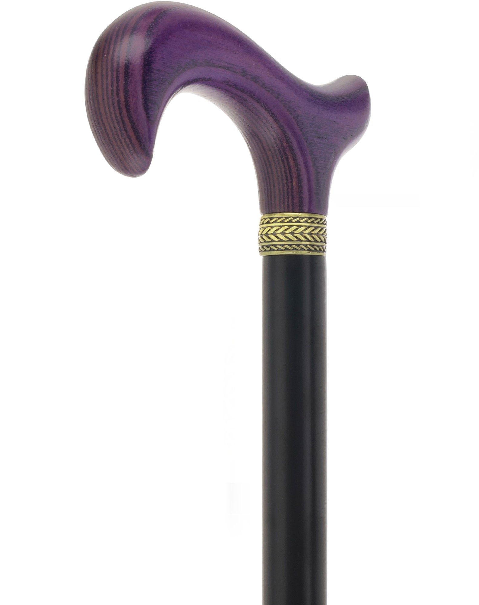 Royal Canes Standard Size Classic Derby: Wood-Stained, Pewter Collar, 6 Color Options
