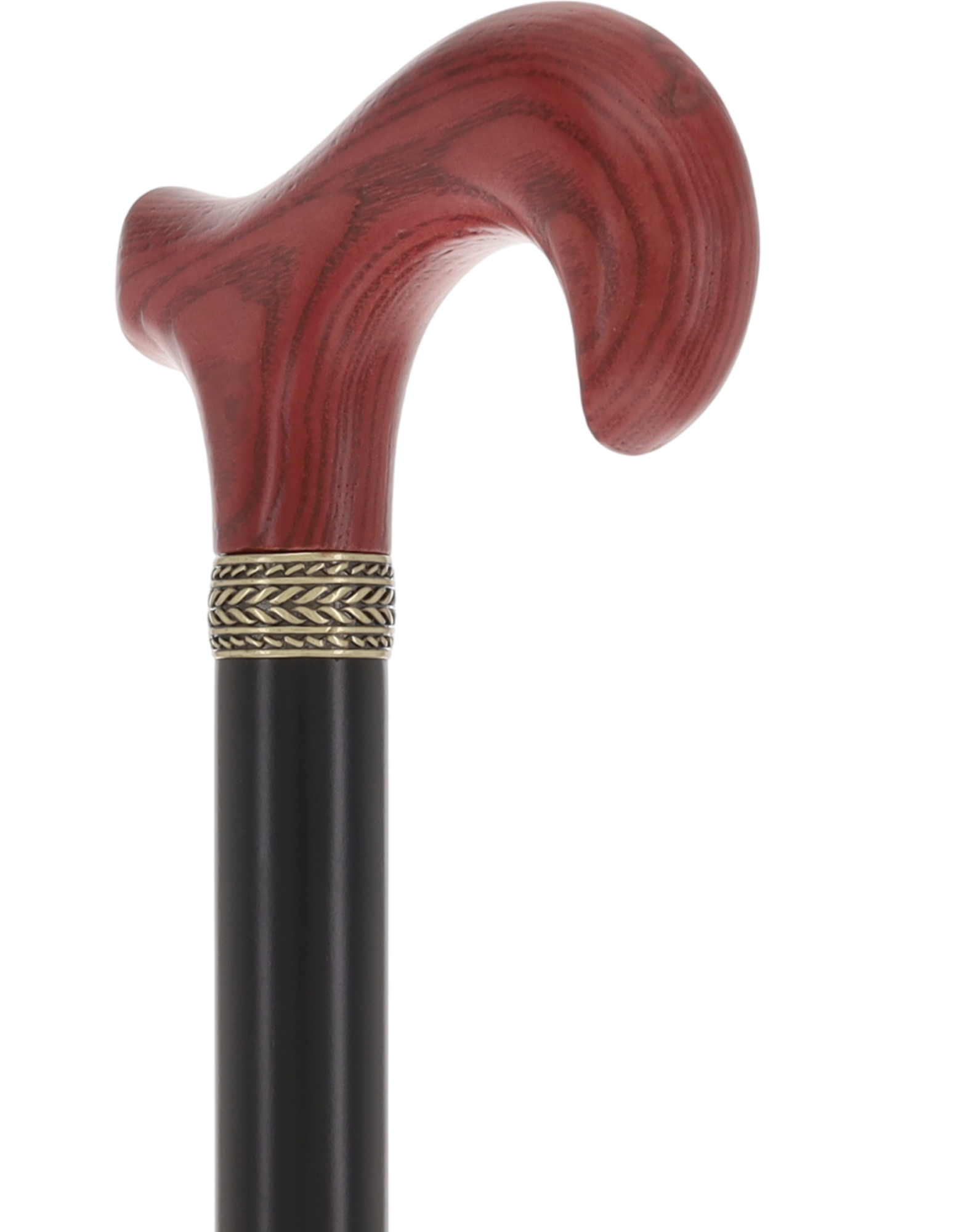 Derby Handle - XL Size - Extra Long & Strong (Mahogany, Black, Pewter Collar)