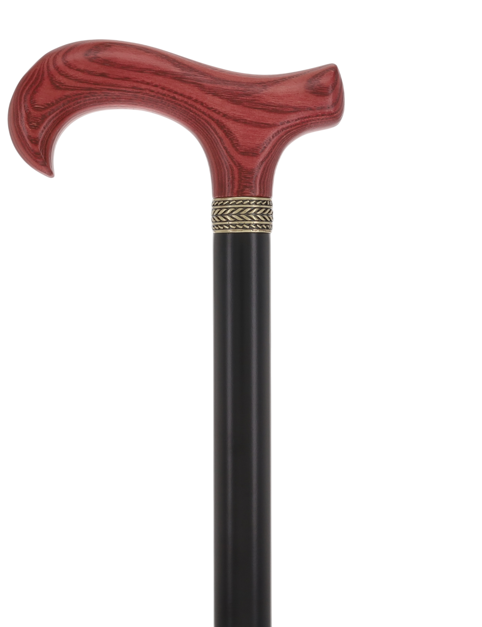 Derby Handle - XL Size - Extra Long & Strong (Mahogany, Black, Pewter Collar)