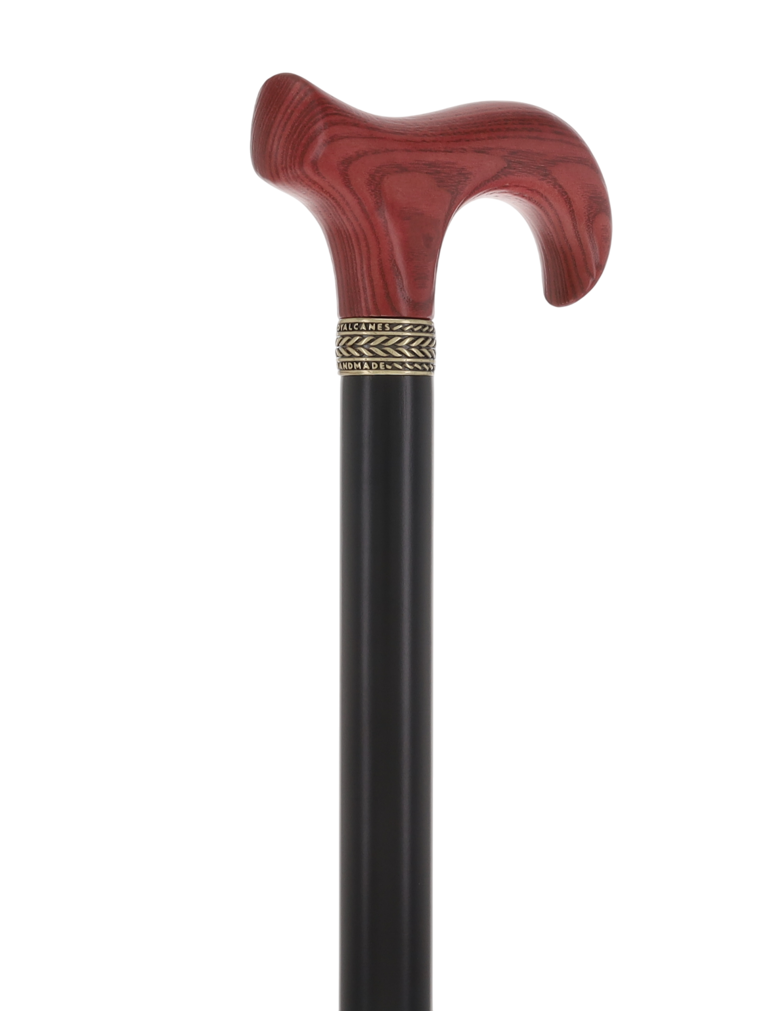 Derby Handle - XL Size - Extra Long & Strong (Mahogany, Black, Pewter Collar)