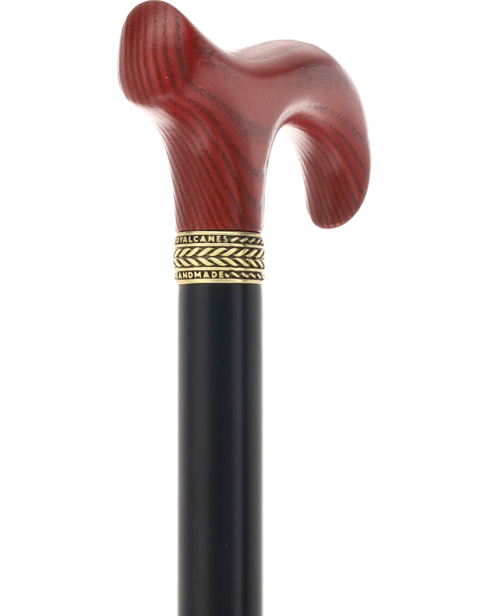 Royal Canes Standard Size Classic Derby: Wood-Stained, Pewter Collar, 6 Color Options