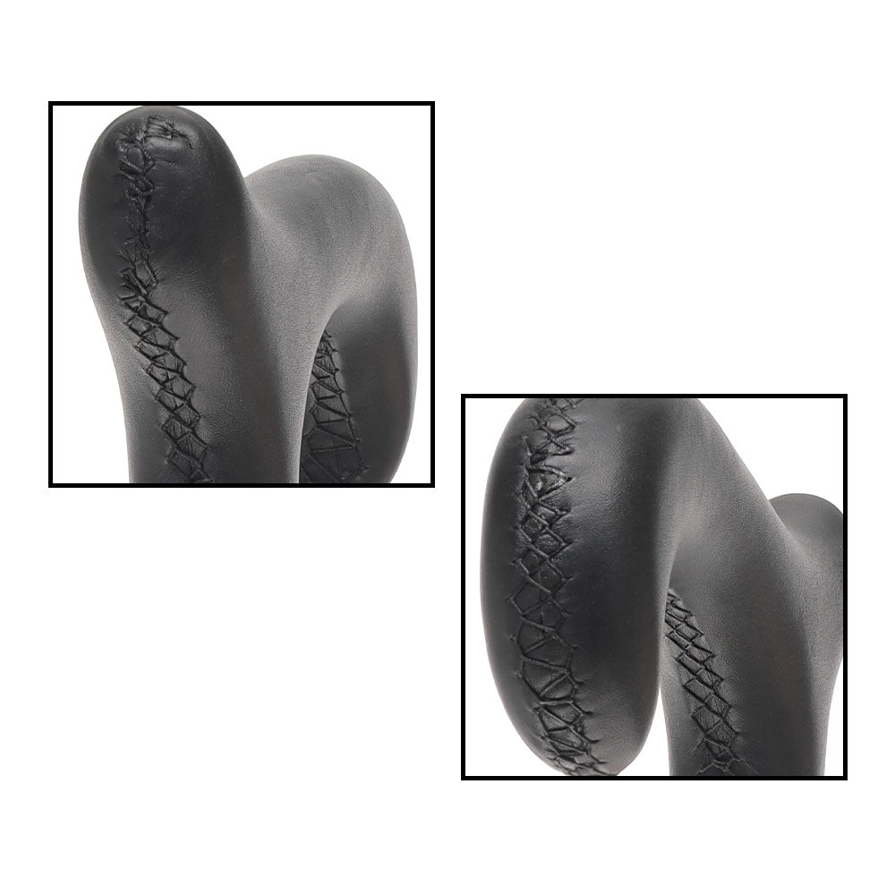 Soft Genuine Leather Grip Derby Cane: Natural Ash Shaft