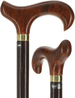 Australian Burl Wood Derby Cane: Premium, Textured Exotic Wood