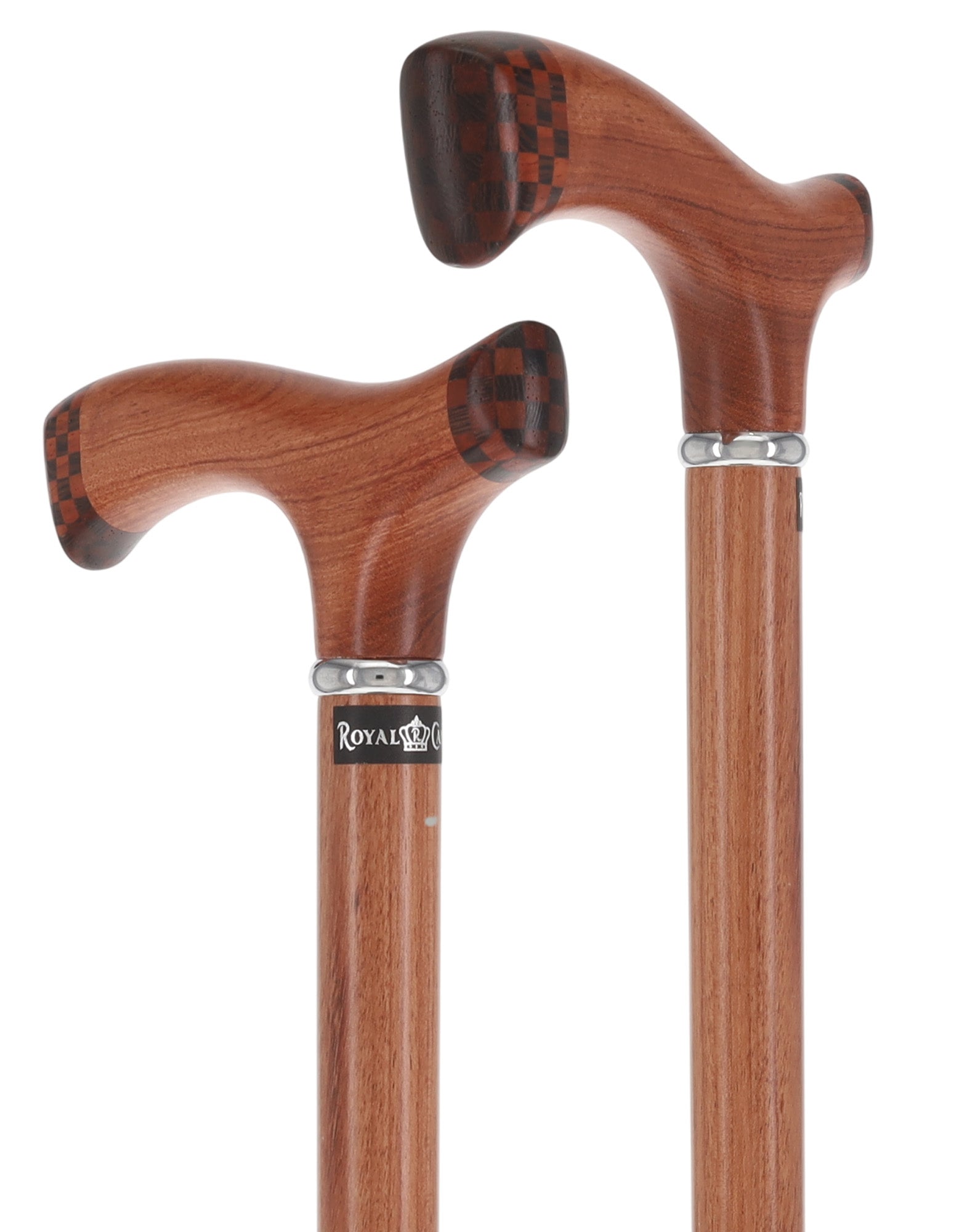 Rosewood 3D Fritz: Unique Inlay Checker Handle Walking Cane
