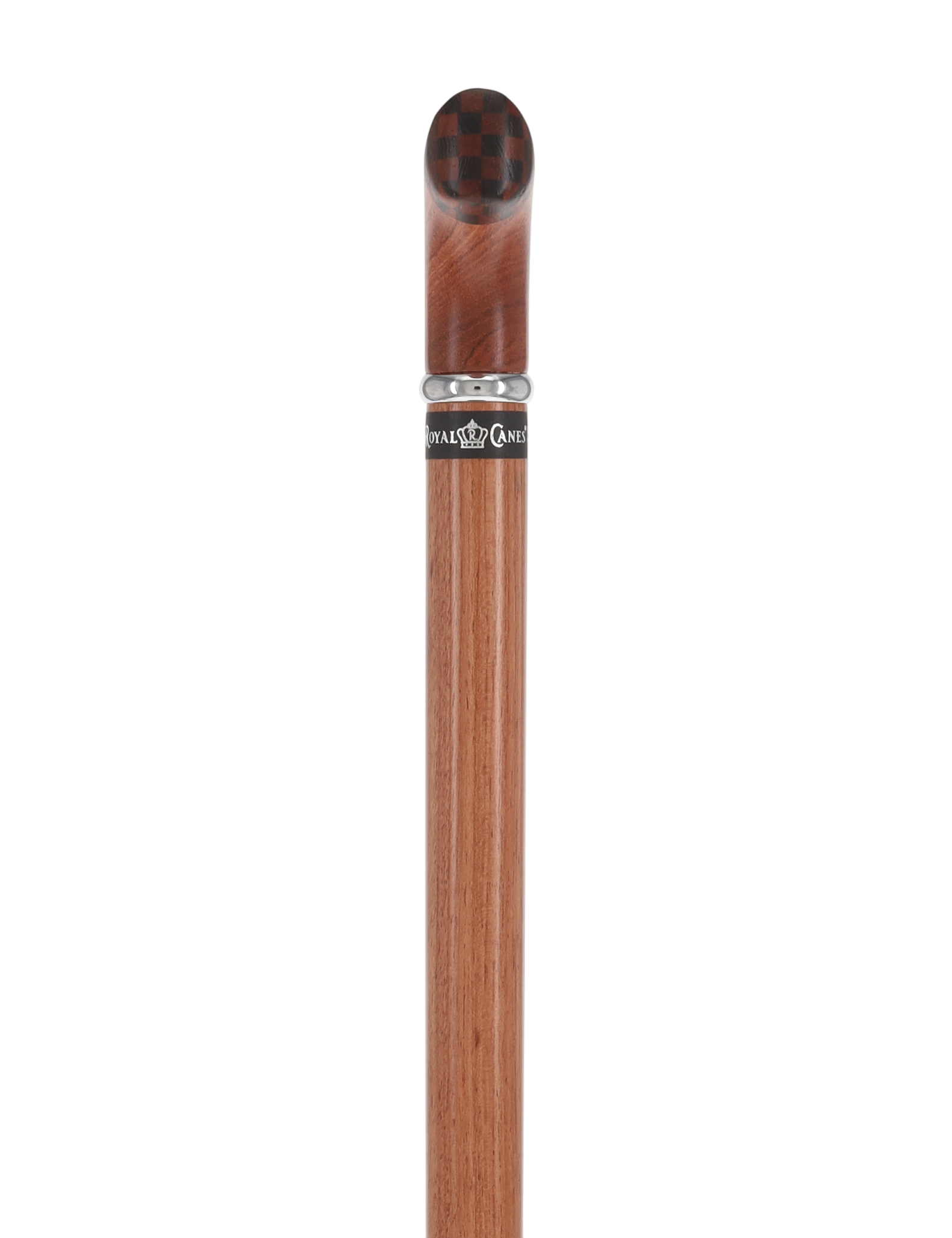 Rosewood 3D Fritz: Unique Inlay Checker Handle Walking Cane