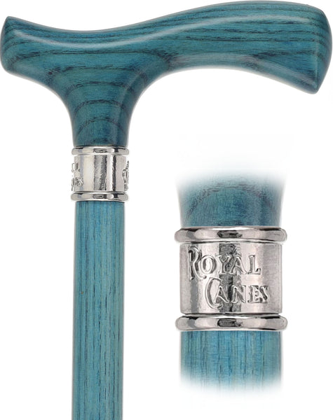 Royal Canes Fritz Comfort Grip: Matching Wood Handle & Shaft, 4 Stained Colors